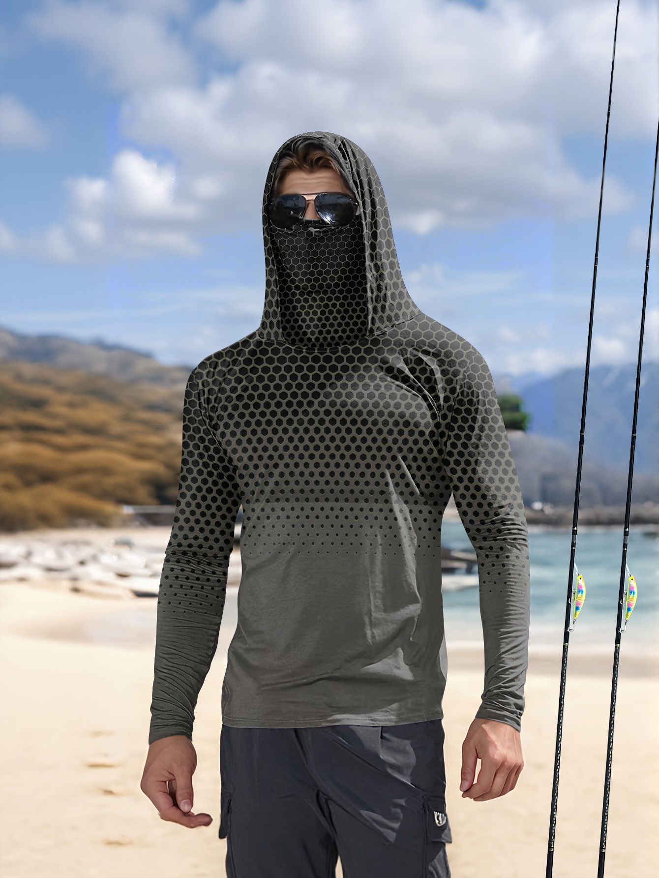 Summer Clothing Long Sleeve - Sudadera de Pesca para Hombre con