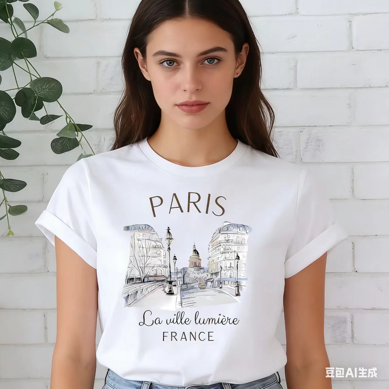Camiseta blanca con estampado  - Summer Clothing In Paris reseña y precio