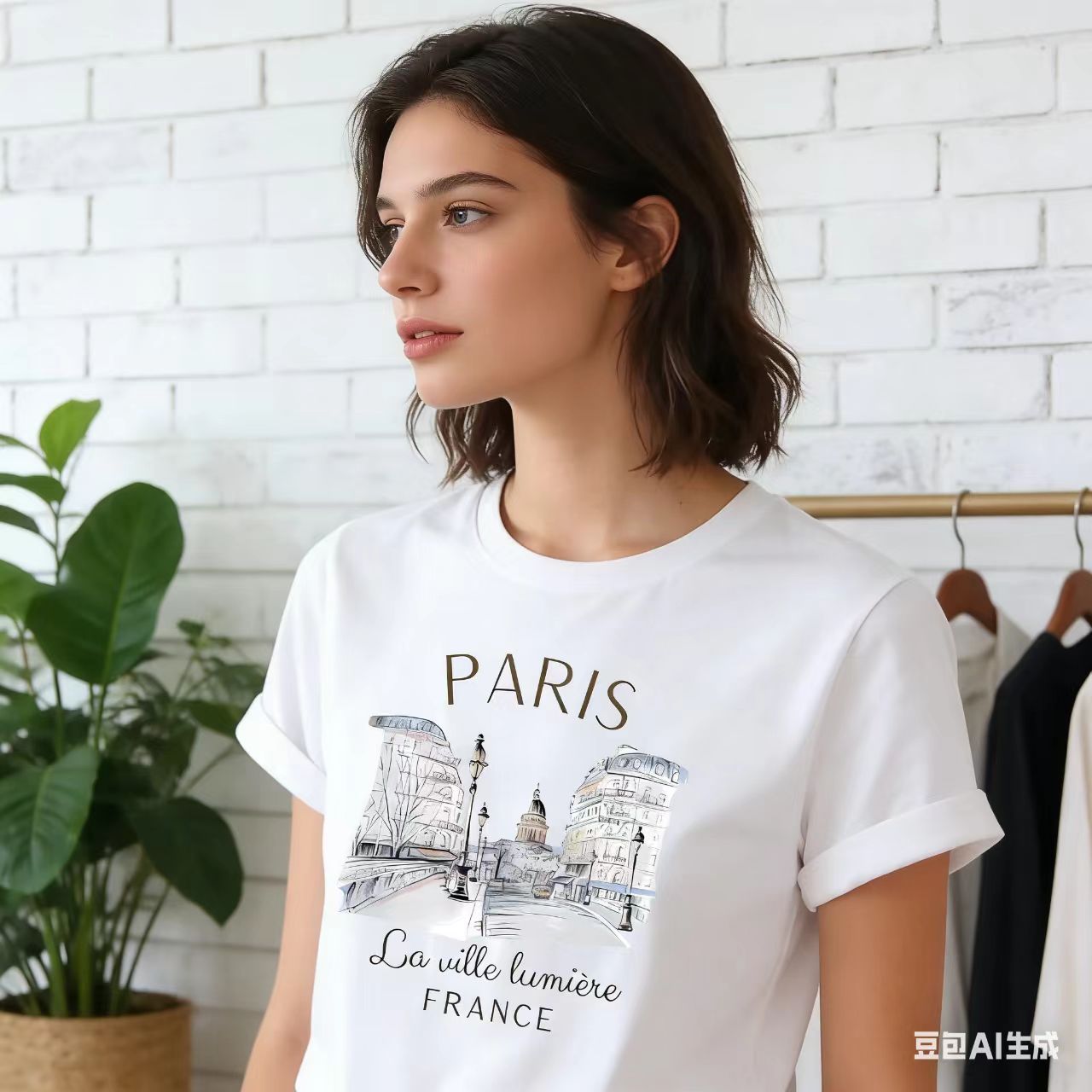 Camiseta blanca con estampado  - Summer Clothing In Paris reseña y precio