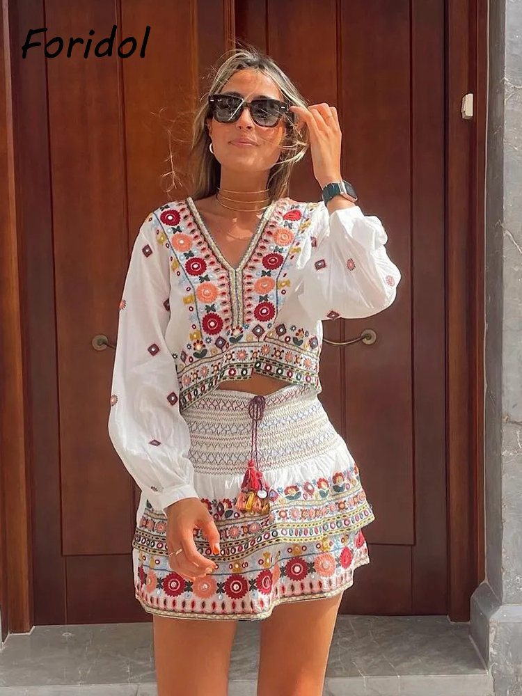 Conjunto de falda con estampad - Summer Clothing Women Sale reseña y precio