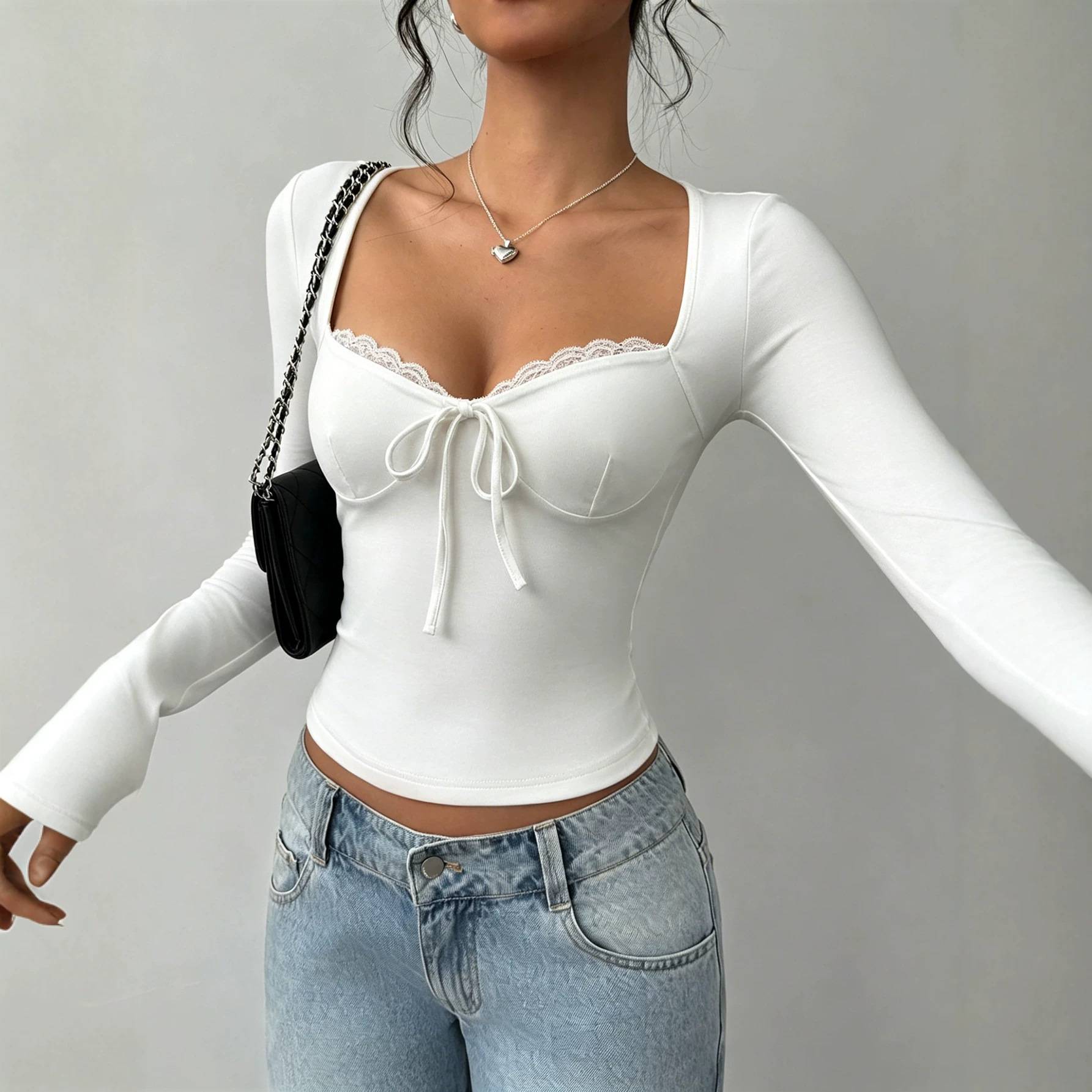 Camiseta de manga larga de cor - Summer Clothing Long Sleeve reseña y precio