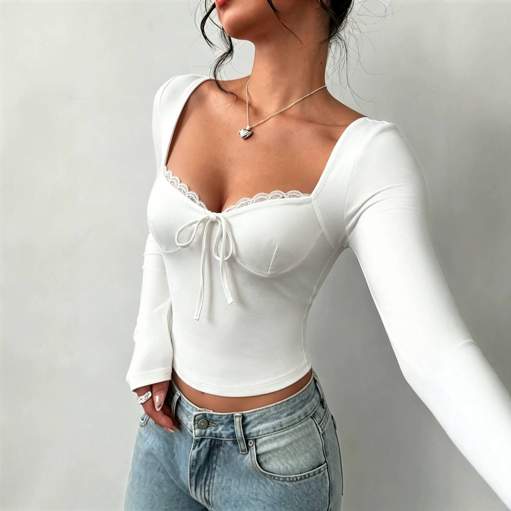 Camiseta de manga larga de cor - Summer Clothing Long Sleeve reseña y precio
