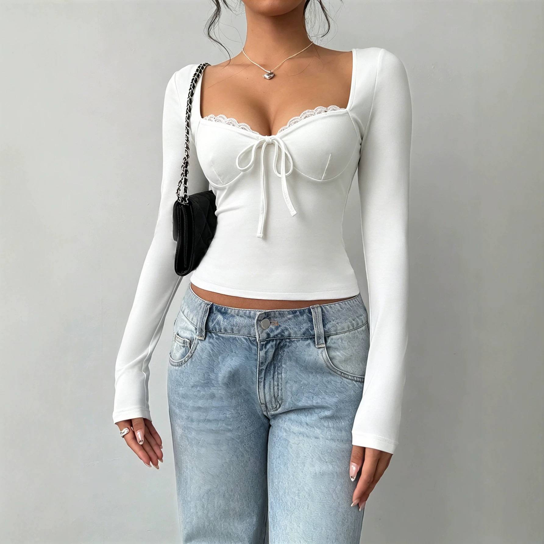 Camiseta de manga larga de cor - Summer Clothing Long Sleeve reseña y precio