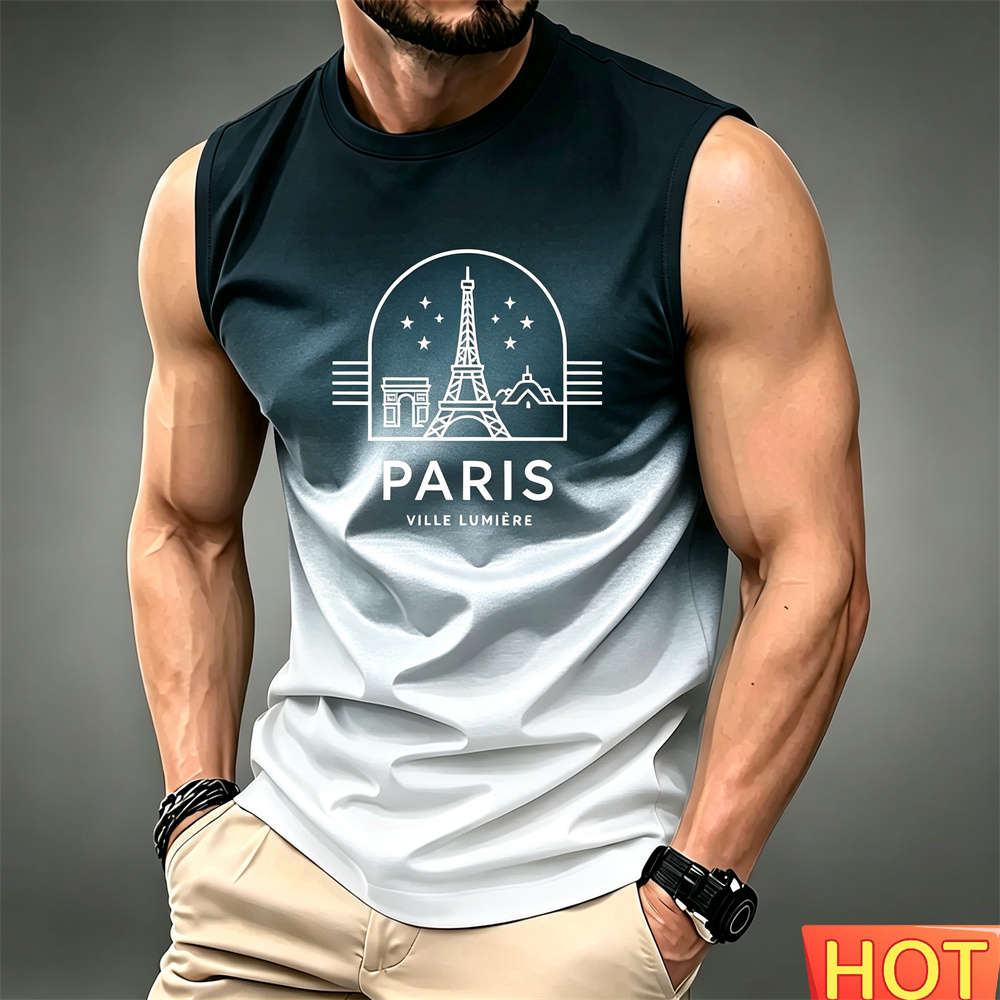 Camiseta sin mangas con gradie - Summer Clothing In Paris reseña y precio