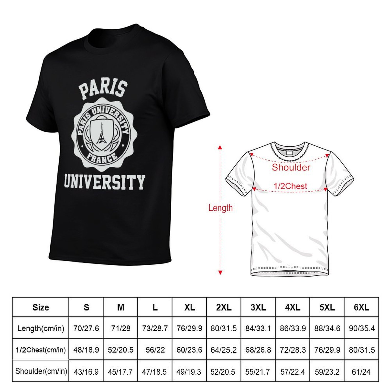 Camiseta de la Universidad de  - Summer Clothing In Paris reseña y precio